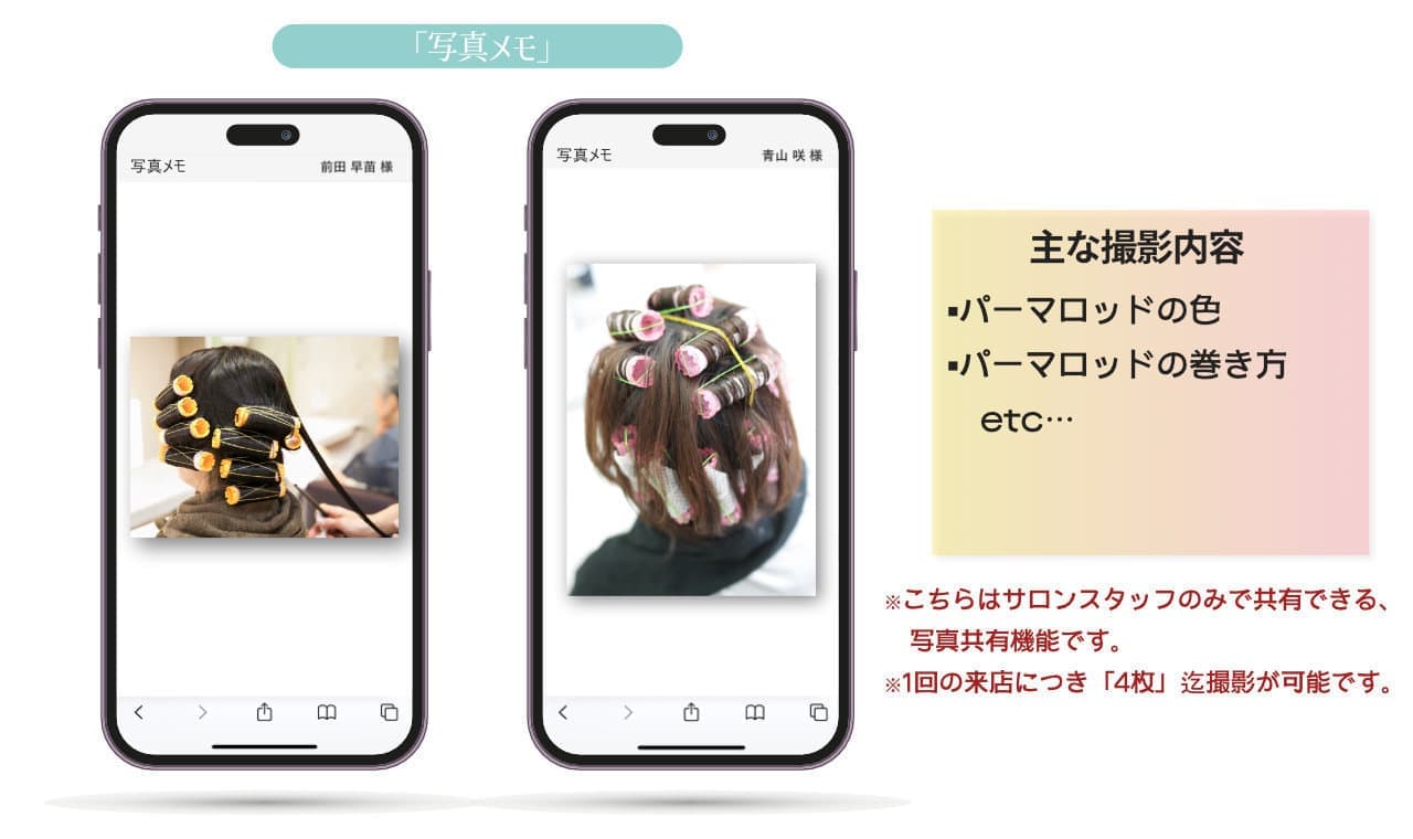 入谷・鶯谷 美容室 LEVANT(ルヴァン) 電子カルテ 写真メモ